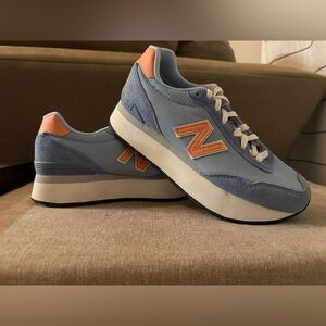 Blue and Orange New Balance Sneakers